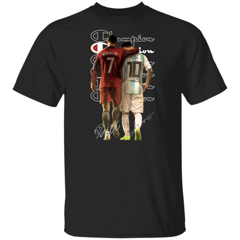 Ronaldo and Messi Champion signatures hoodie, sweater, t shirt