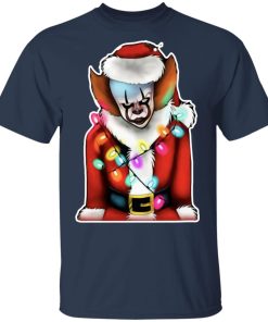 Funny Pennywise Santa Claus Christmas Lights Shirts