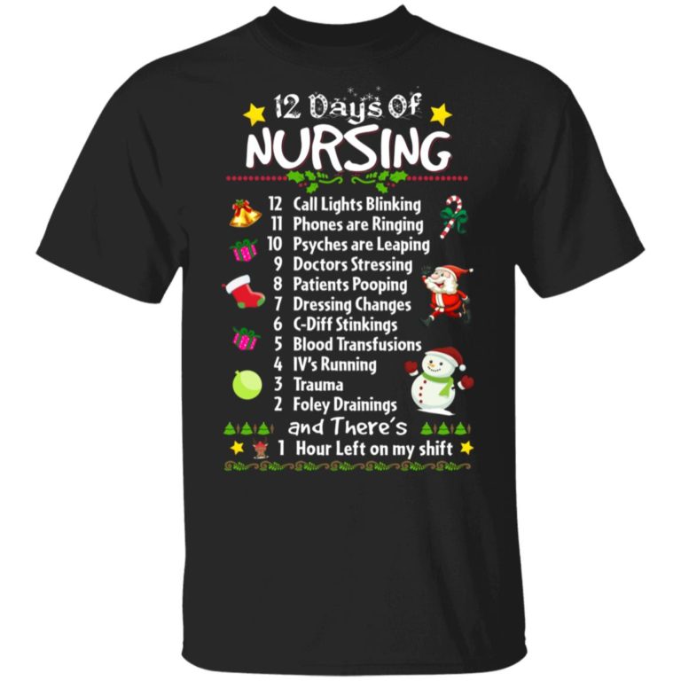 12 Days Nursing Christmas T shirt, Sweatshirt