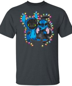 Stitch and Toothless Christmas light hoodie, sweater, t shirt