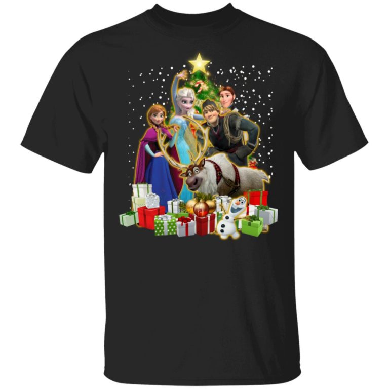 Frozen Characters Christmas Tree hoodie, sweater, t shirt