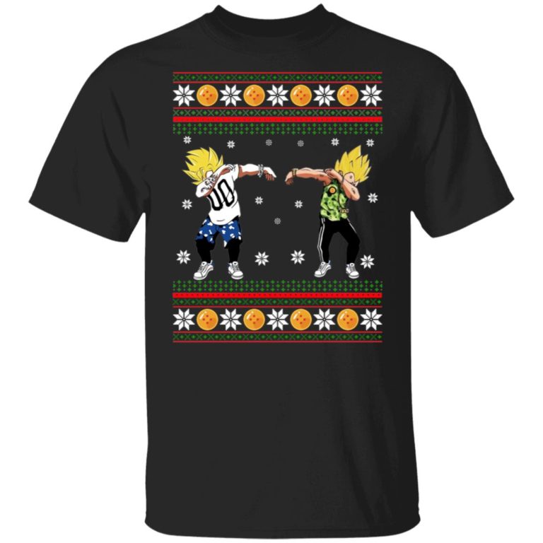 Goku And Vegeta Dab Christmas T shirt, Sweatshirt