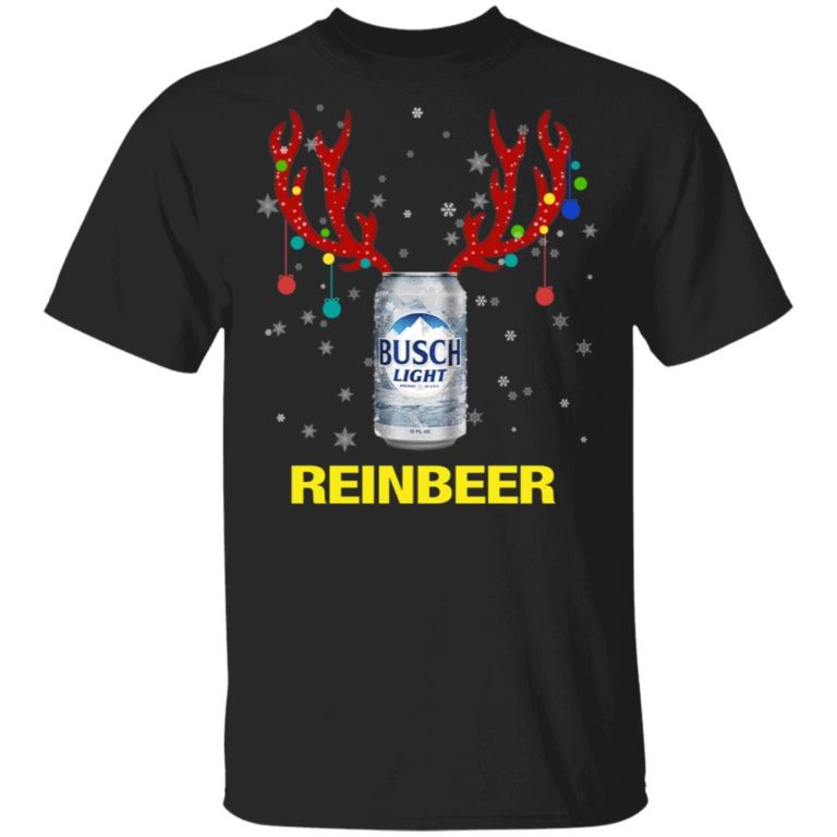 Reinbeer Busch Light Beer In Reindeer Horns Christmas T shirt, Sweatshirt