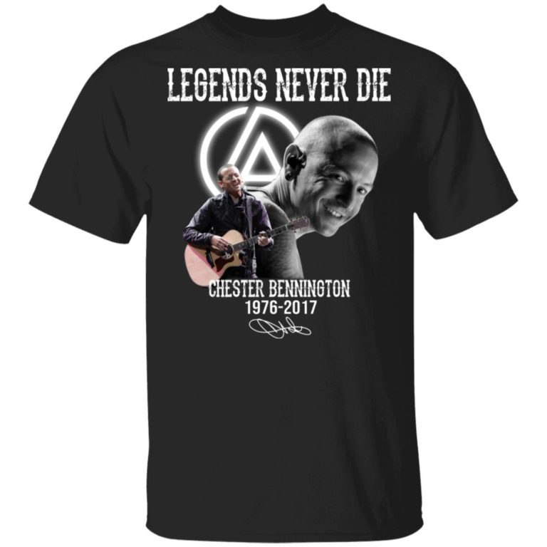 Legends never die Chester Bennington 1976 – 2017 signature hoodie, sweater, t shirt