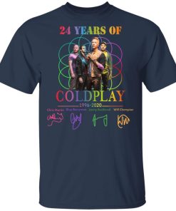 24 years of Coldplay 1996-2020 signatures hoodie, sweater, t shirt