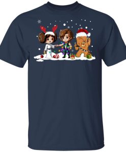 Star Wars Princess Leia Han Solo And Chewbacca Chibi Christmas t shirt, sweatshirt
