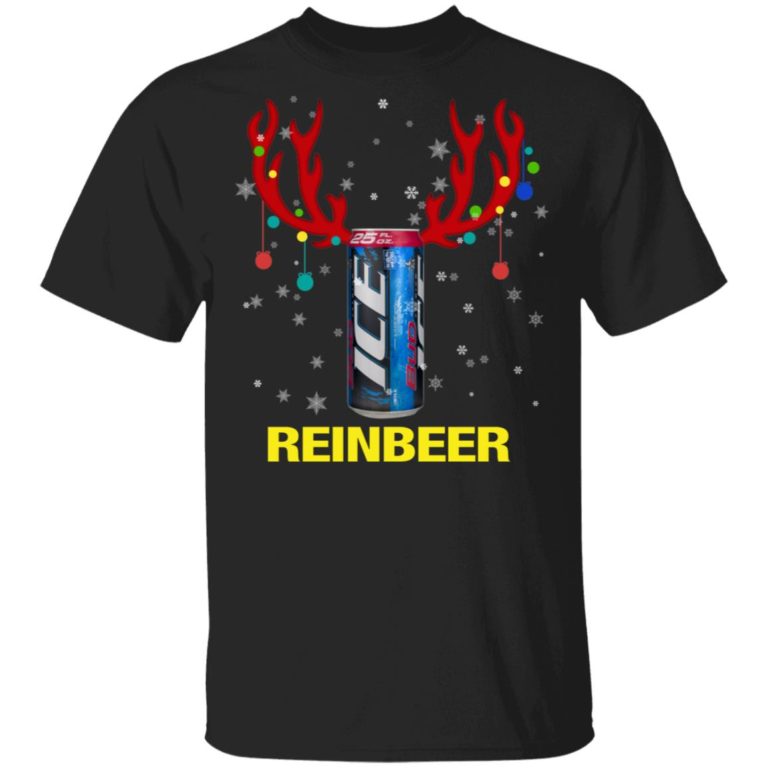 Reinbeer Bud Ice Beer In Reindeer Horns Christmas t shirt, sweatshirt