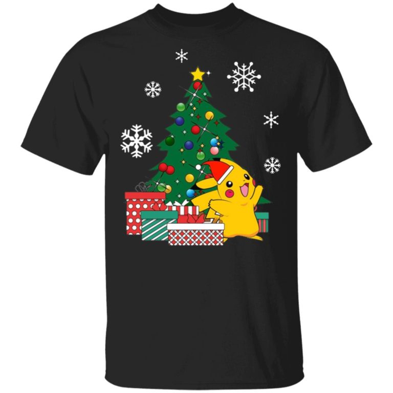 Pikachu Pokemon Around The Christmas Tree t shirt, sweatshirt