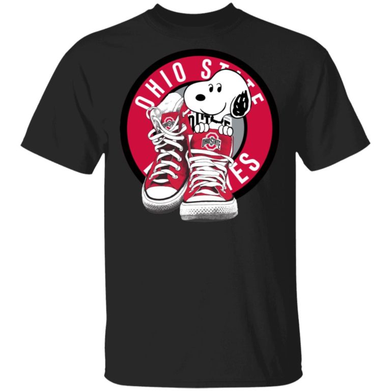 Snoopy In Ohio State Buckeyes Shoes hoodie, sweater, t shirt