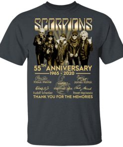 Scorpions 55th anniversary 1965-2020 signatures hoodie, sweater, t shirt