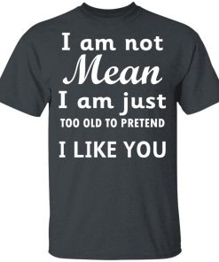 I am not mean I am just too old to pretend I like you hoodie, t shirt I am not mean I am just too old to pretend I like you hoodie, t shirt