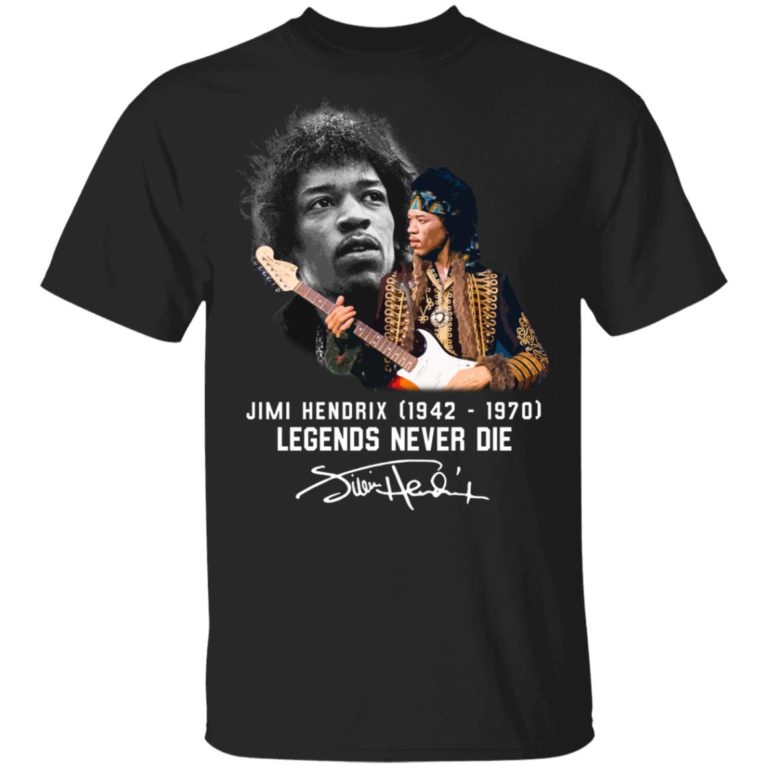 Jimi Hendrix 1942-1970 Legends Never Die Signature Shirts