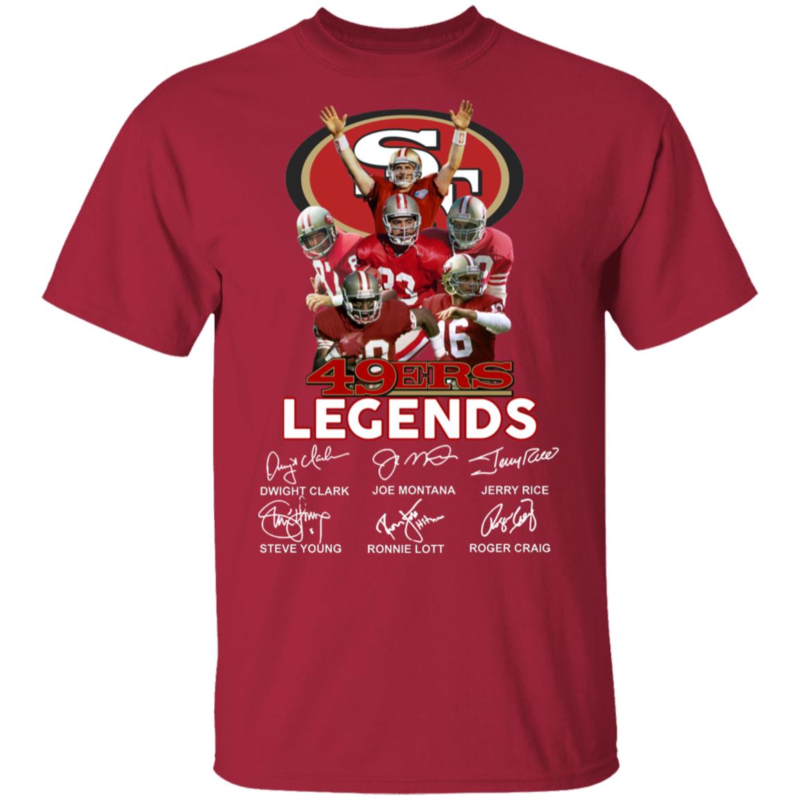 San Francisco 49ers Legends Signatures Hoodie, T Shirt - RobinPlaceFabrics