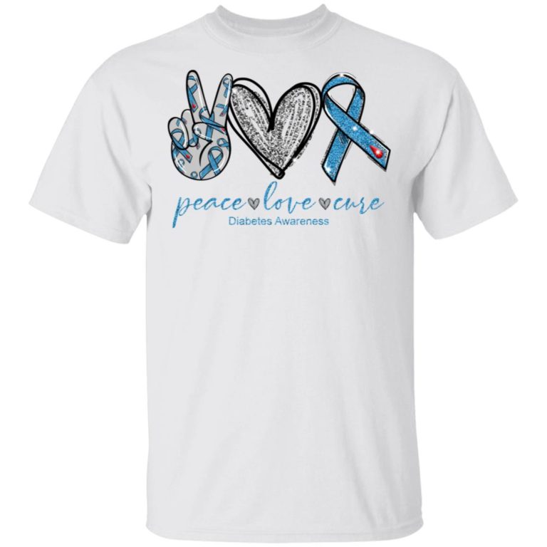 Peace love cure Diabetes Awareness