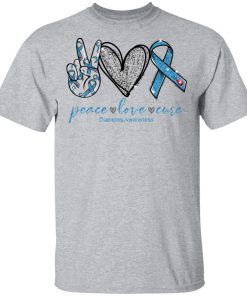 Peace love cure Diabetes Awareness