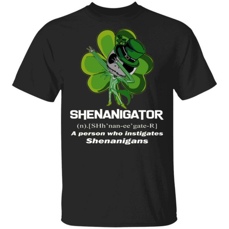 St Patrick’s Day Jack Skeleton Shenanigator Dabbing Hoodie, T Shirt