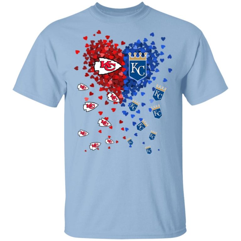 Love Kansas City Chiefs and Kansas City Royals tiny hearts shape