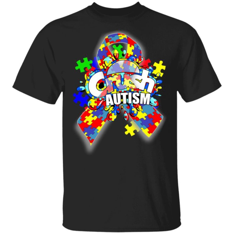 Crush Autism Hoodie, Ls, T Shirt