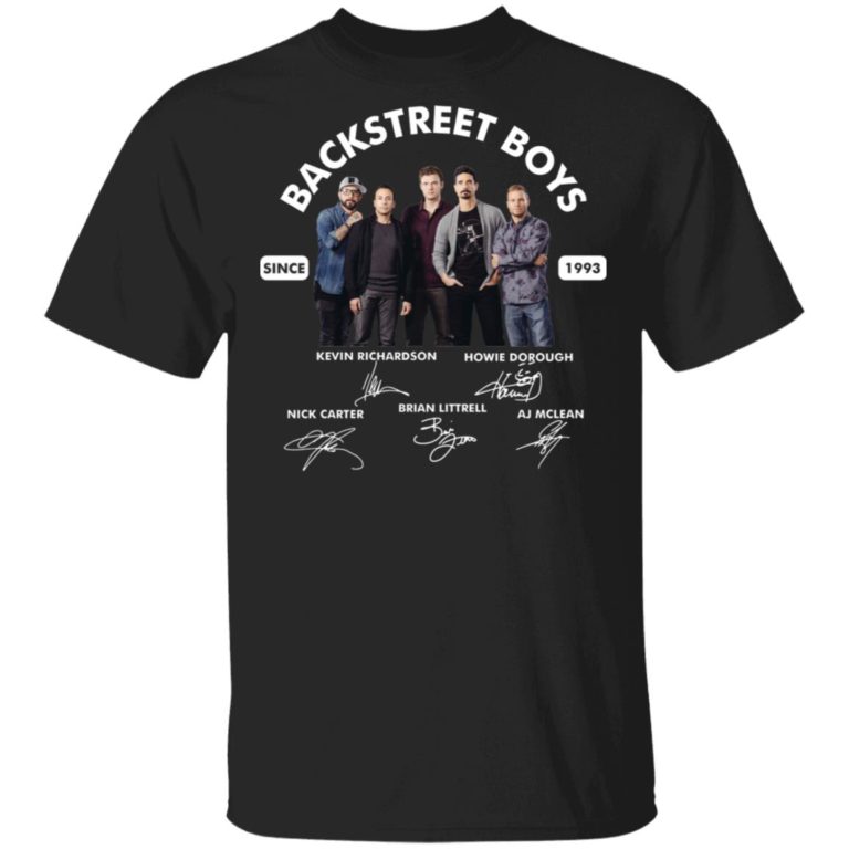 Backstreet Boys since 1993 signatures hoodie, ls, t shirt