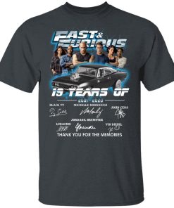 Fast and Furious 19 years of the Fast Saga 2001 2020 signature shirts