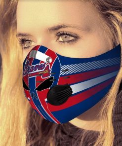 Skull Atlanta Braves N95 Filter Face Mask