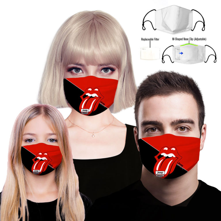 The Rolling Stones Jeep Face Mask
