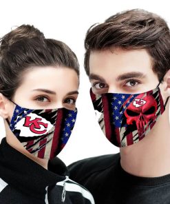Kansas City Chiefs Skull America Flag Face Mask