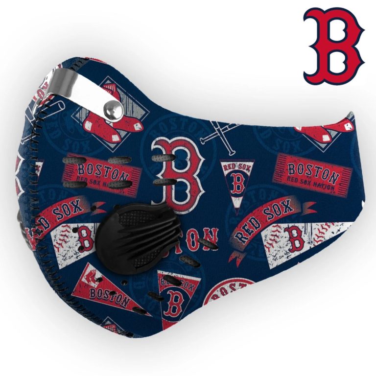 Boston Red Sox Baseball N95 Filter Sheet Face Mask