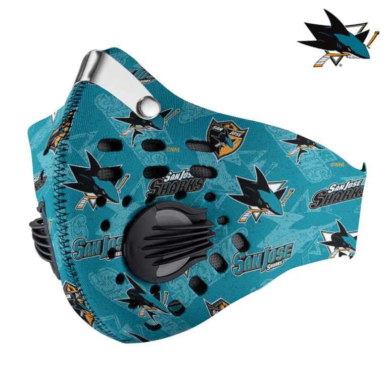 San Jose Sharks Hockey Team N95 Filter Face Mask