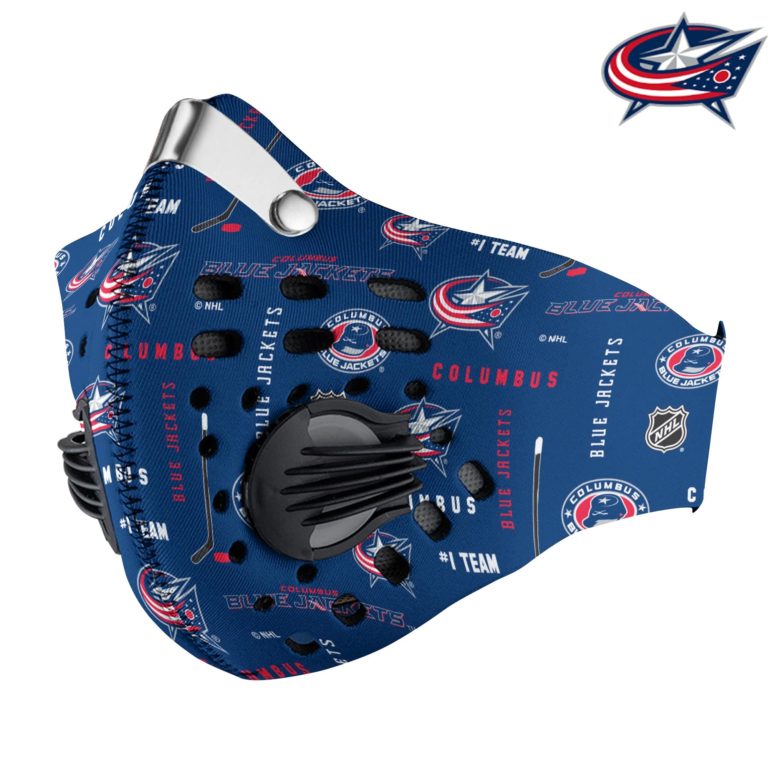 Columbus Blue Jackets Ice Hockey Team N95 Filter Face Mask