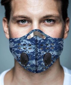 Navy Blueberry Camouflage N95 Filter Face Mask