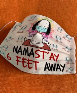 Snoopy Namast’ay 6 Feet Away Face Mask