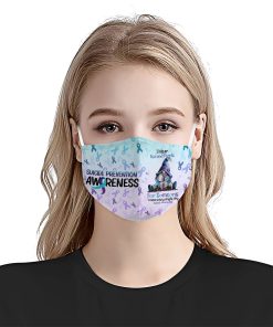 Suicide Awareness I Wear Teal And Purple Face Mask