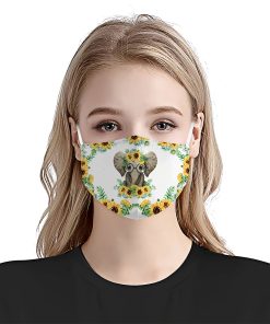Elephant Sunflower Face Mask Elephant Sunflower Face Mask