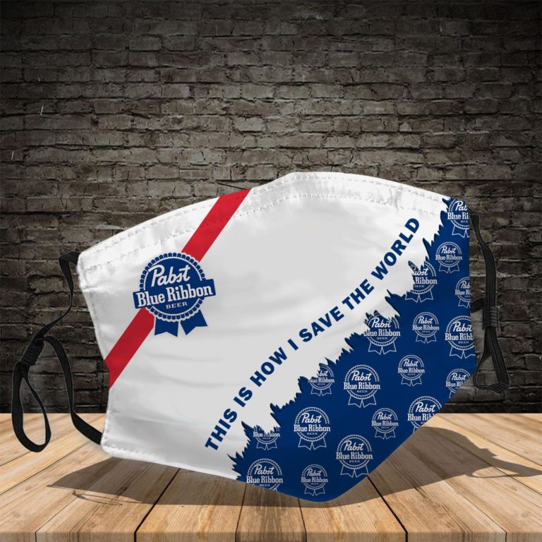 Pabst Blue Ribbon This Is How I Save The World Face Mask