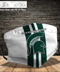 Michigan State Spartans This Is How I Save The World Face Mask Michigan State Spartans This Is How I Save The World Face Mask