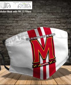 Maryland Terrapins Football This Is How I Save The World Face Mask