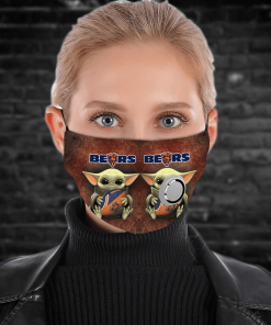 Baby Yoda Hug Chicago Bears 2.5PM Filter Face Mask Baby Yoda Hug Chicago Bears 2.5PM Filter Face Mask
