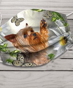 Daisy Yorkshire Terrier Buterfly Face Mask