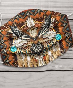 Brown Native Dreamcatcher Eagle Face Mask
