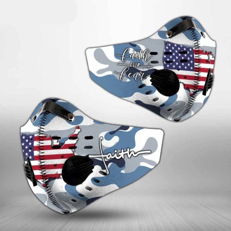 Faith Over Fear US Camouflage N95 Filter Face Mask