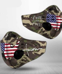 Faith Over Fear Forest Camouflage N95 Filter Face Mask
