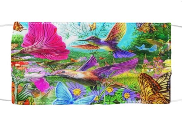 Hummingbird Colorful Face Mask