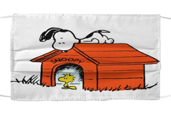 Snoopy House And Woodstock Face Mask