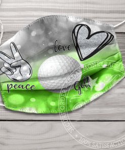 Peace Golf Love Face Mask