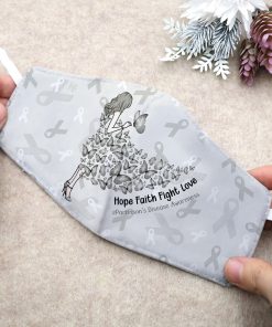 Parkinson’s Disease Awareness Hope Faith Fight Love Face Mask Parkinson’s Disease Awareness Hope Faith Fight Love Face Mask