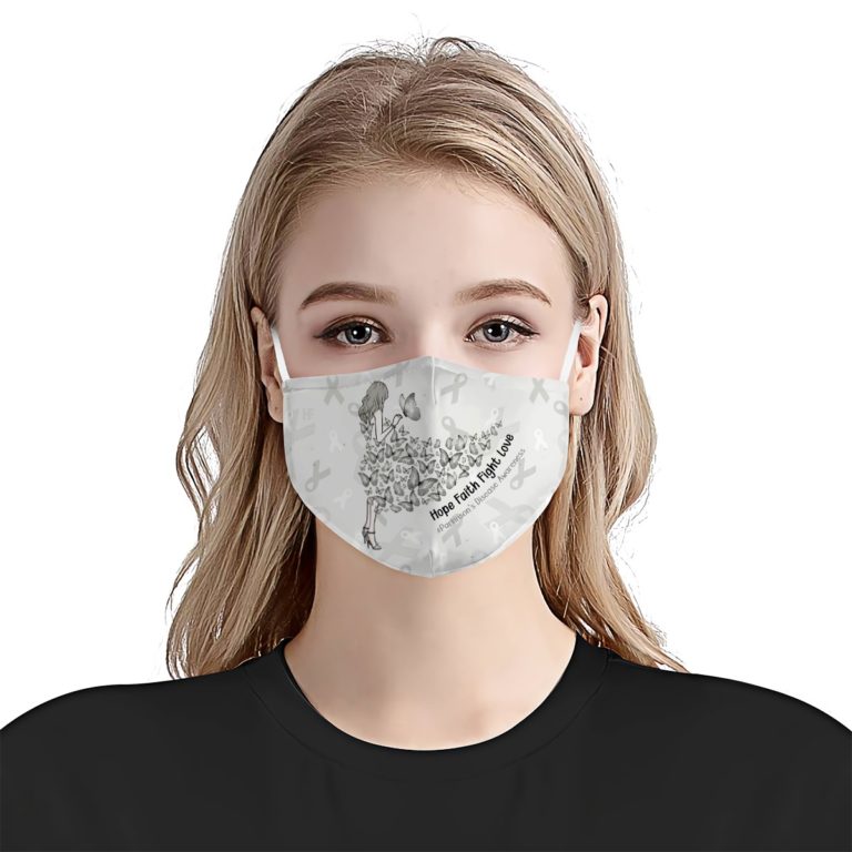 Parkinson’s Disease Awareness Hope Faith Fight Love Face Mask