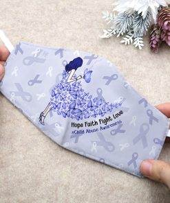 Child Abuse Awareness Hope Faith Fight Love Face Mask