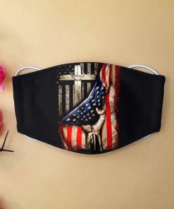 Jesus Cross American Flag We Trust Face Mask