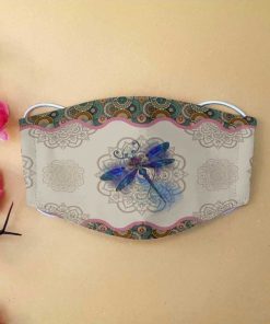 Mandala Dragonfly Face Mask